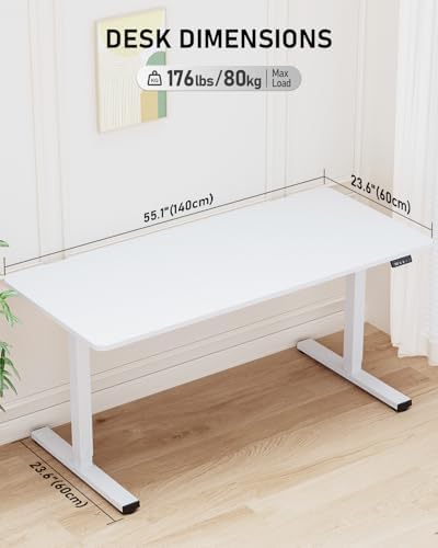 55" Large Electric Standing Desk Adjustable Height for Home Office - Image 5