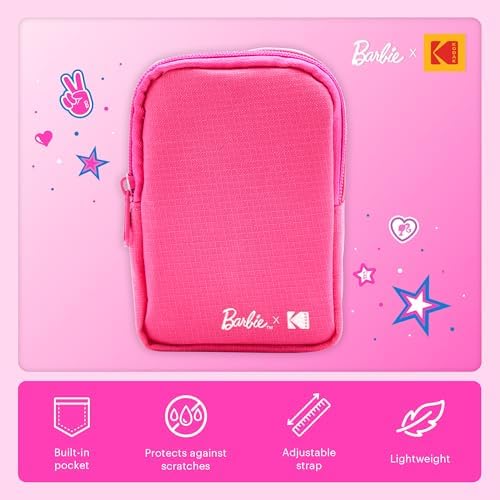 Kodak x Barbie Step Slim Wireless Instant Portable Photo Mobile Printer Gift Bundle (Iconic Style)+ Barbie Camera Case, Photo Album, Sticker & Hanging Frames, 50 Stickers + Zink Paper (20 Sheets) - Image 3