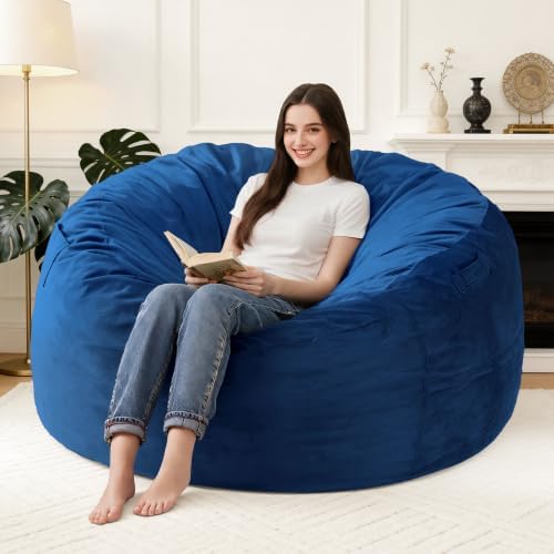 5FT Large Bean Bag Chairs for Adults,Beanbag with Washable Cover by Unknown