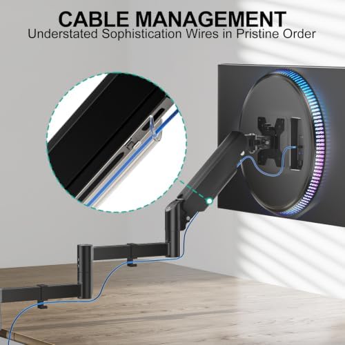 WALI Long Arm Monitor Wall Mount for 17-33 inch Screens, up to 22lbs - Image 6