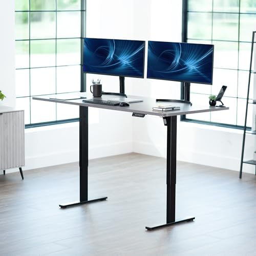 VIVO Dark Gray 71 x 36 in Standing Desk, DESK-KIT-1B7G-36 - Image 2