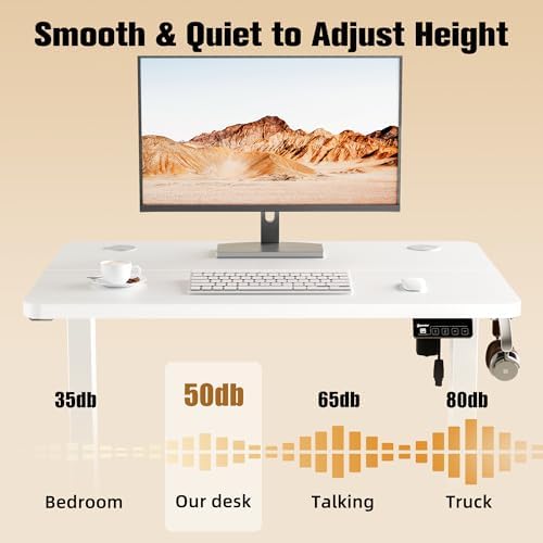 Small Standing Desk, 32"x24" Height Adjustable Sit-Stand Home Office, White - Image 5