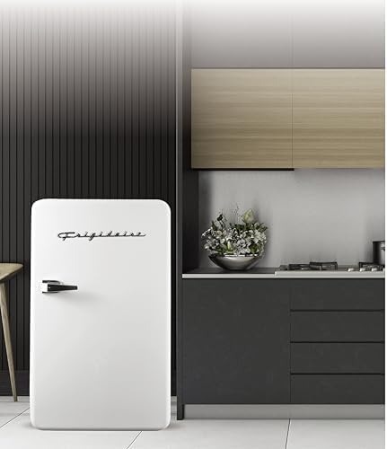 Frigidaire Retro Compact Refrigerator with Chiller, 3.2 cu ft Countertop Fridge, Built-In Bottle Opener, Rounded Corners, Premium, for Office, Bedroom, Dorm Room, Cabin, 18.5D x 20W x 31.5H (White) - Image 2