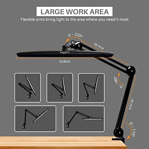 23-Inch LED Task Lamp with Clamp, 24W 2200LM, Black - Image 3