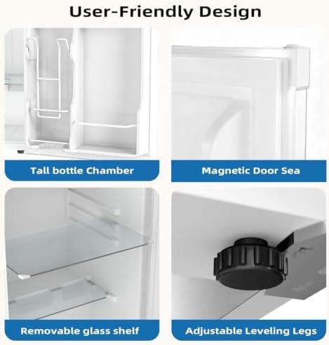 Antarctic Star 3.2 Cu.Ft. Compact Refrigerator,Single Door Mini Fridge with Adjustable Thermostat,Low noise for Apartment,Dorm,Office,WHITE - Image 5