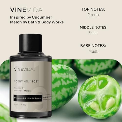 VINEVIDA [4 Fl Oz] Scent NO. 1109 Fragrance Oil for Cold Air Diffusers, Aromatic Notes of Floral Green Musk, Essential Oils for Diffuser Oil Refill & Air Freshener Room Spray - Image 2