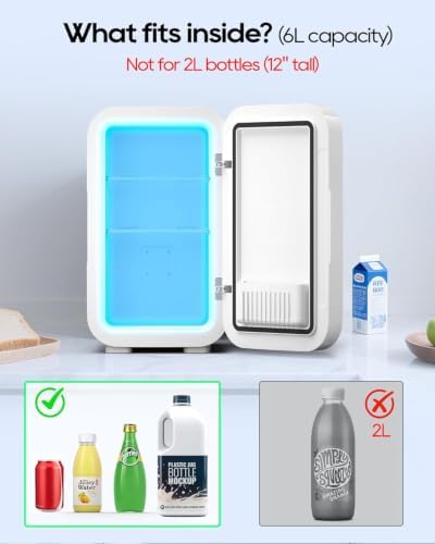 BEICHEN Mini Fridge,6 Liter / 8 Can Small Fridge for Bedroom, Car, Office - Image 5