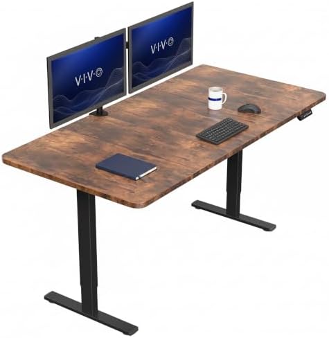 VIVO Rustic Vintage Brown 71 x 36 in Standing Desk, DESK-KIT-1B7N-36 by VIVO