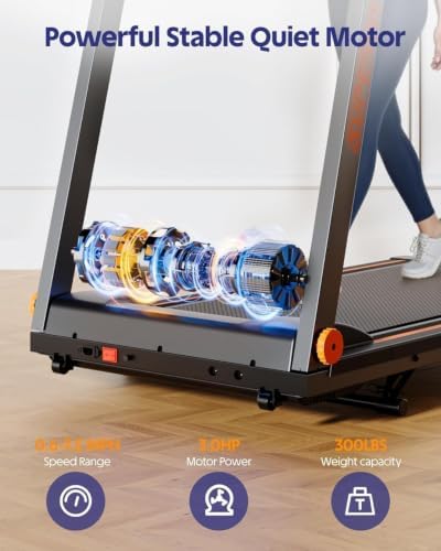 Superun Waking Pad Treadmill with Incline, 3.0HP and 300 LBS Capacity - Image 3
