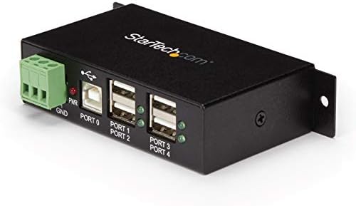 StarTech 4-Port Industrial USB 2.0 Hub, Metal, Expander, TAA (ST4200USBM) by StarTech