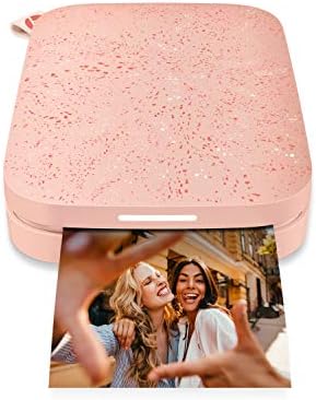 HP Sprocket Portable Color Photo Printer (Pink) Instantly print 2x3" + HP Zink 50 Pack Paper Bundle - Image 2