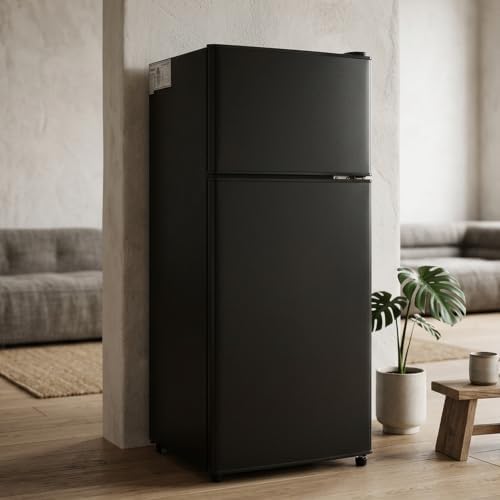 3.5 Cu.Ft Mini Fridge with Freezer, 2-Door Compact Refrigerator for Dorm/Office/Bedroom, Energy Efficient & Quiet, Black - Image 6