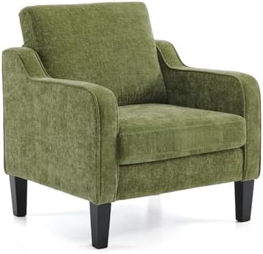 VINGLI Olive Green Accent Chair, Upholstered Armchair for Living Room by VINGLI