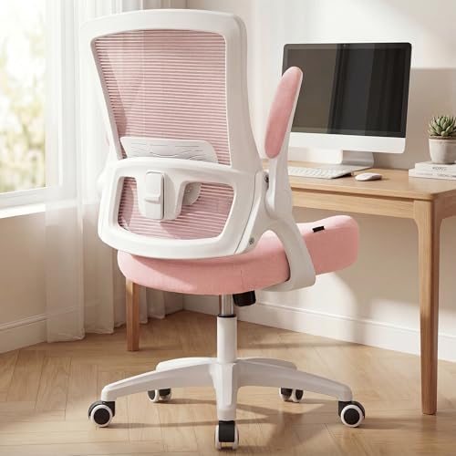 NEO CHAIR Office Desk Chair High Back Mesh Chair Adjustable Lumbar, Pink by NEOCHAIR