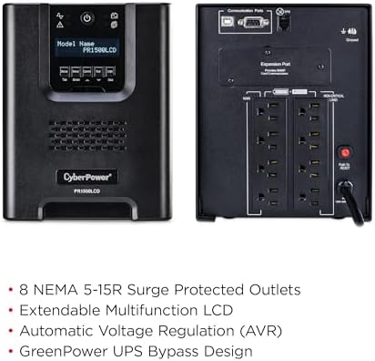 CyberPower PR1500LCD Smart App Sinewave UPS Battery Backup - Image 3