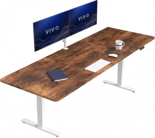 VIVO Rustic Vintage Brown 83 x 30 in Standing Desk, DESK-KIT-1W8N by VIVO