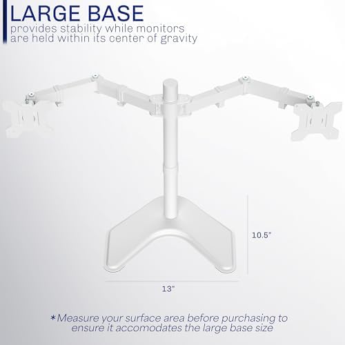 VIVO Dual LED LCD Monitor Free-Standing Desk Stand - Image 5