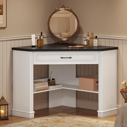 SEDETA Farmhouse Corner Desk for Small Space, White Small Computer Desk - Image 6