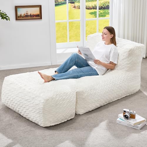 Hobestluk Large Bean Bag Chairs Sofa for Adults Giant BeanBag Couch Lounger by YourHomeDeservesMore