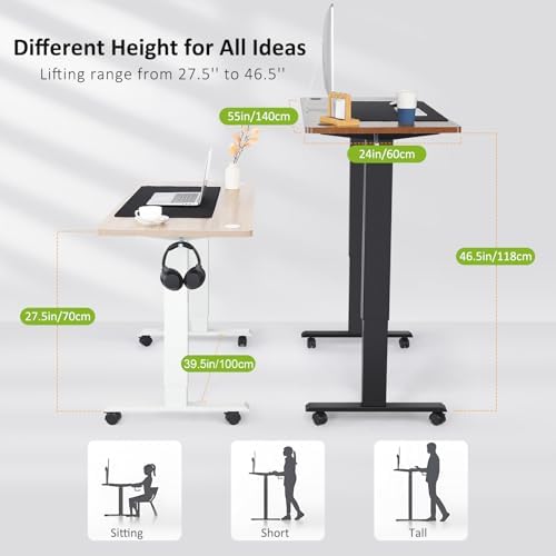 farexon 55x24 Inch Electric Standing Desk with Mouse Pad, White - Image 6