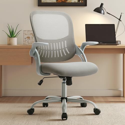 Sweetcrispy Home Office Chair, Mesh Office Chair, Lumbar Support, Grey by Sweetcrispy