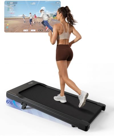 MJWW 6% Incline Walking Pad, Smart AI Under Desk Treadmill for Home by MJWW
