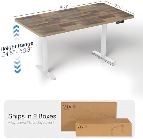 VIVO Reclaimed Wood 55 x 28 in Standing Desk, DESK-KIT-2W55P - Image 3