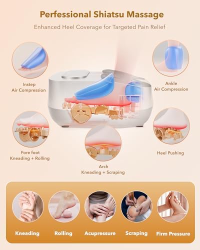 KNQZE Shiatsu Foot Massager with Heat & Compression, LCD Touch Panel, FSA - Image 4