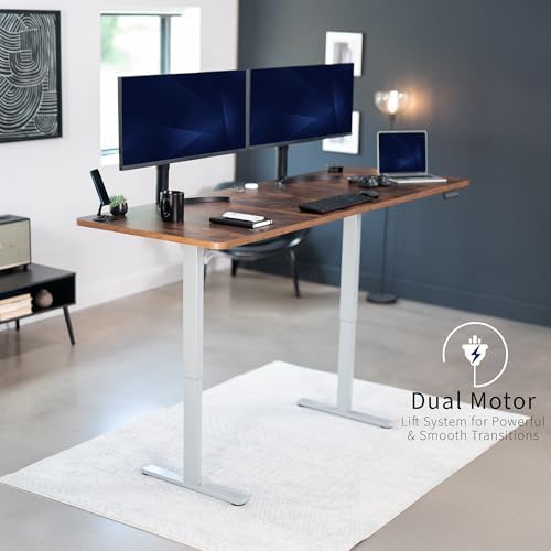 VIVO Rustic Vintage Brown 83 x 30 in Standing Desk, DESK-KIT-E2G84-30N - Image 4
