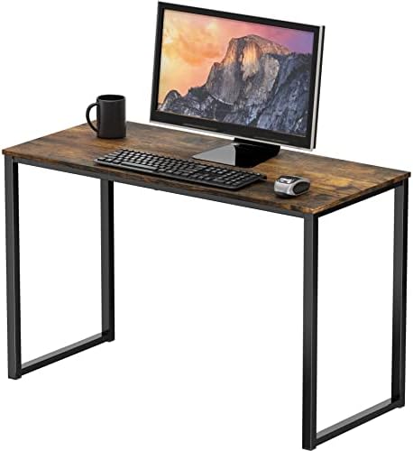 SHW Mission 32-Inch Home Office Computer Desk, Rustic Brown by SHW