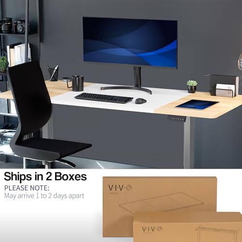VIVO White/Light Wood 71 x 30 in Standing Desk, DESK-KIT-E2G7WC - Image 5