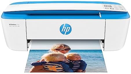 HP DeskJet 3755 Compact All-in-One Wireless Printer, Instant Ink, Works with Alexa - Blue Accent (J9V90A) by Unknown