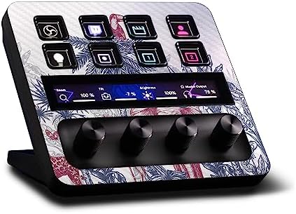 MightySkins Carbon Fiber Skin Compatible with Elgato Stream Deck + - Tropical Jungle | Protective, Durable Textured Carbon Fiber Finish | Easy to Apply, Remove, and Change Styles | Made in The USA by MIGHTY+SKINS
