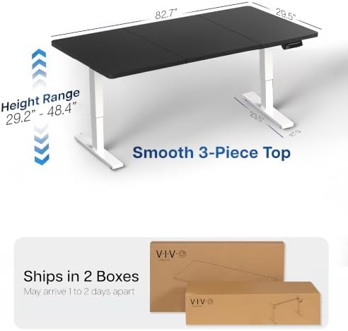 VIVO Black 83 x 30 in Standing Desk, DESK-KIT-1W8B - Image 3