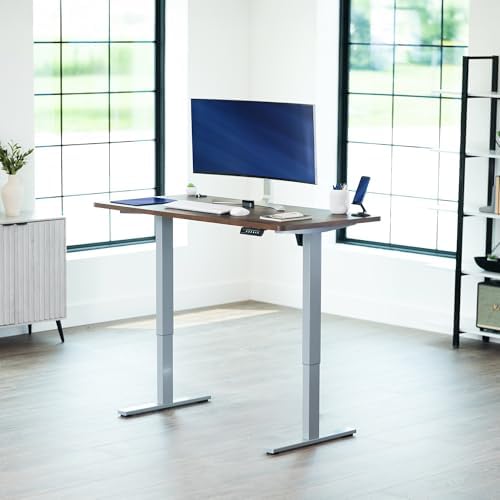 VIVO Rustic Vintage Brown 55 x 28 in Standing Desk, DESK-KIT-1G55N - Image 2