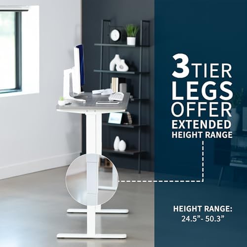VIVO Dark Gray 55 x 28 in Standing Desk, DESK-KIT-2W55G - Image 5