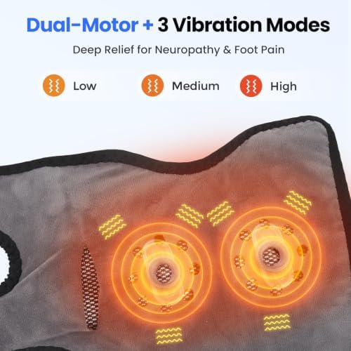 2-Pack Foot Massager for Neuropathy, Ankle Wrap Heating Pad with Massage - Image 5