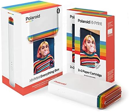 Polaroid Hi-Print - Bluetooth Pocket Photo Printer + Paper Double Pack Bundle (40 Sheets) by Polaroid
