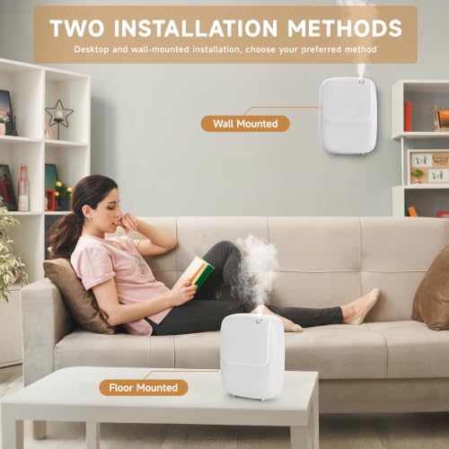 Waterless Essential Oil Diffuser — 3000sq.ft Smart Scent Air Machine with Cold Air Tech, App+Panel Control for Large Home Office Hotel Spa, Wall Mount 400ml (White) - Image 3