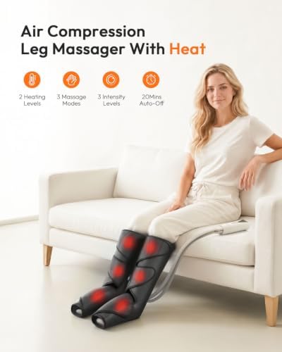QUINEAR Air Compression Leg Massager with Heat for Circulation FSA-HSA - Image 2