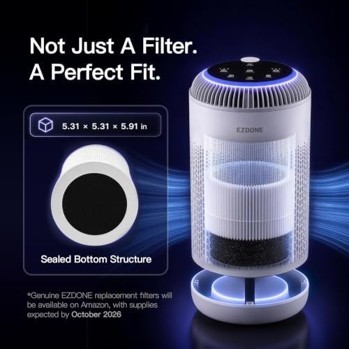 Compact Air Purifiers for Bedroom, Home with Essential Oil Diffuser - Image 6