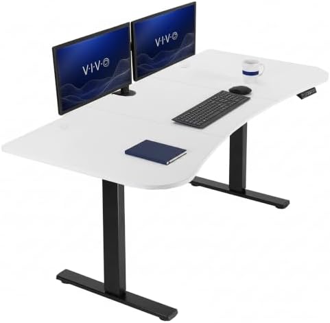 VIVO White 63 x 32 in Standing Desk, DESK-KIT-1B1W by VIVO