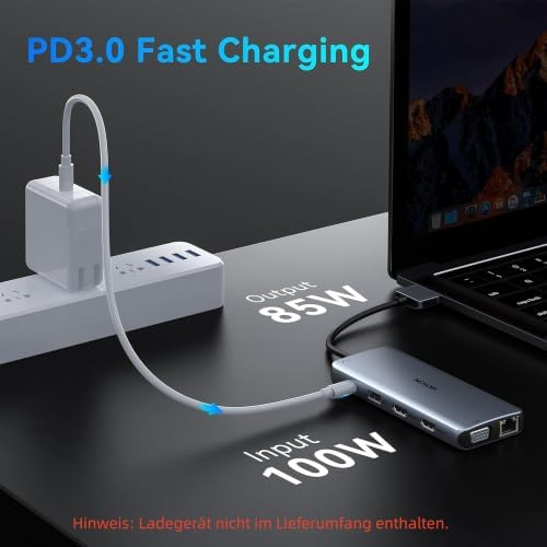 MOKiN MacBook Pro Docking Station for Dual Monitor, 12 in 2 HDMI Adapter - Image 5