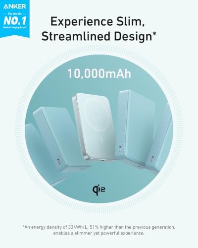 Anker MagGo Power Bank, 10,000mAh Qi2-Certified 15W Portable Charger - Image 2