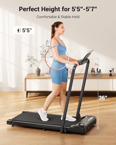THERUN Walking Pad with Handle Bar, 2 in 1 Under Desk Portable Treadmill - Image 6