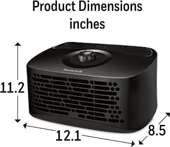 Honeywell HPA020 HEPA Air Purifier, Airborne Allergen Reducer for Small Rooms (90 sq ft), Black - Wildfire/Smoke, Pollen, Pet Dander, and Dust Air Purifier - Image 3