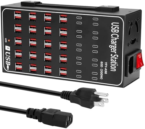 Charging Station for Multiple Devices, Vantacent89 Multiple Charger Station with Multiple Fast Charging 60 Ports by Vantacent89