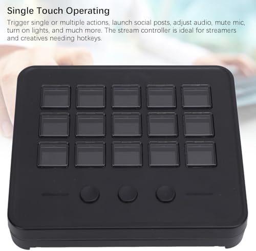 Bewinner LCD Custom Keyboard for Stream Control Deck with 15 Customizable Keys, Studio Controller Gaming Workflow Macro Keypad for OBS PC - Image 2