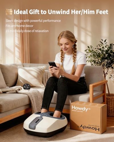 Howdy Foot Massager with Heat & Cold Therapy for Neuropathy - Image 6