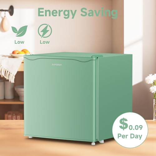 BANGSON 1.7 Cu.Ft Mini Fridge with Freezer for Dorm Office,Green - Image 5